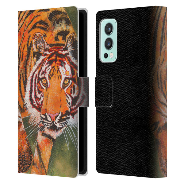 Graeme Stevenson Assorted Designs Tiger 1 Leather Book Wallet Case Cover For OnePlus Nord 2 5G