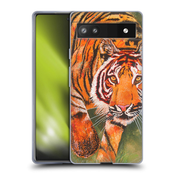 Graeme Stevenson Assorted Designs Tiger 1 Soft Gel Case for Google Pixel 6a