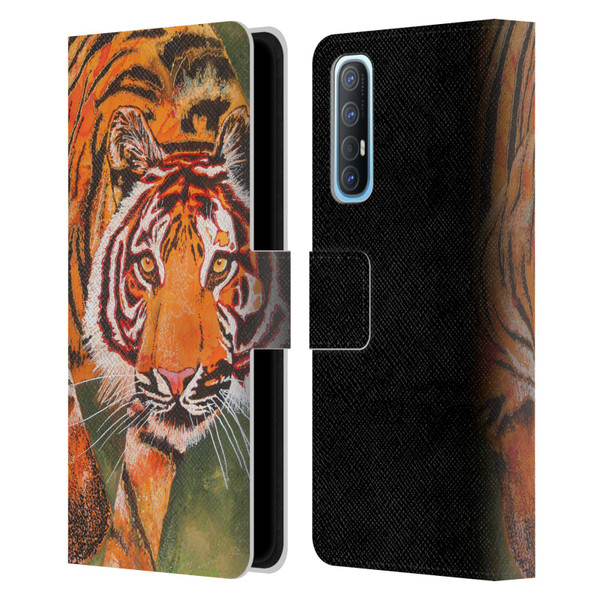 Graeme Stevenson Assorted Designs Tiger 1 Leather Book Wallet Case Cover For OPPO Find X2 Neo 5G