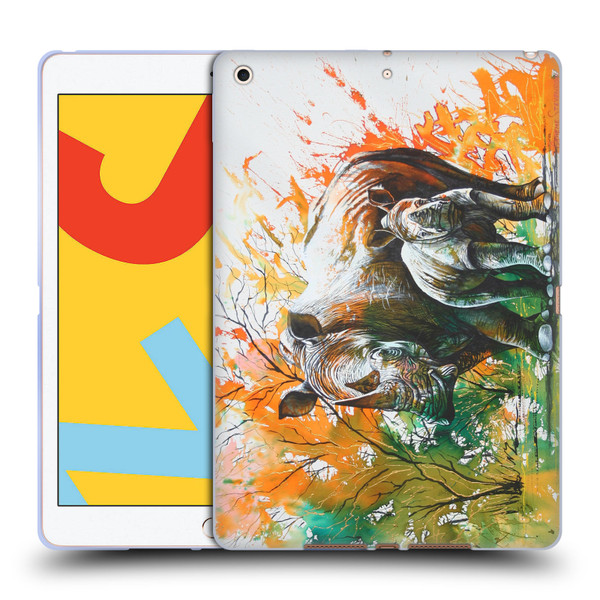 Graeme Stevenson Assorted Designs Rhino Soft Gel Case for Apple iPad 10.2 2019/2020/2021