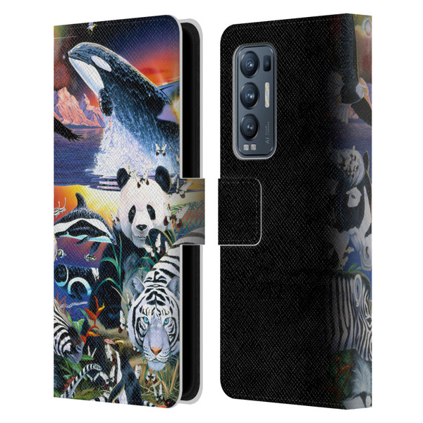 Graeme Stevenson Assorted Designs Animals Leather Book Wallet Case Cover For OPPO Find X3 Neo / Reno5 Pro+ 5G