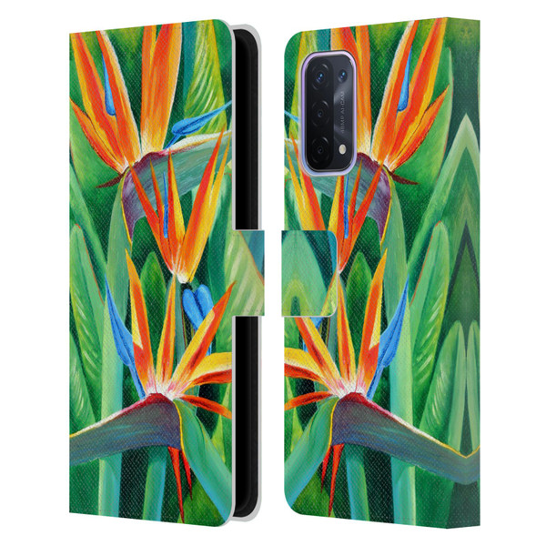 Graeme Stevenson Assorted Designs Birds Of Paradise Leather Book Wallet Case Cover For OPPO A54 5G