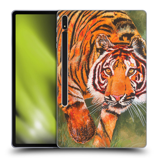Graeme Stevenson Assorted Designs Tiger 1 Soft Gel Case for Samsung Galaxy Tab S8 Plus