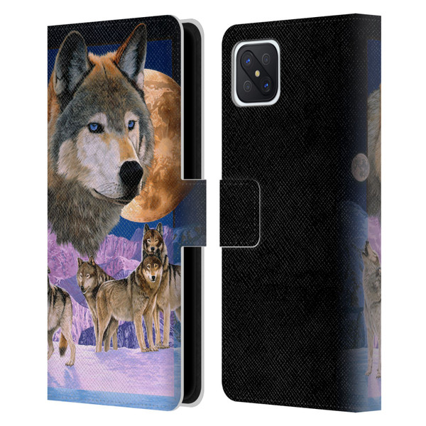 Graeme Stevenson Assorted Designs Wolves Leather Book Wallet Case Cover For OPPO Reno4 Z 5G