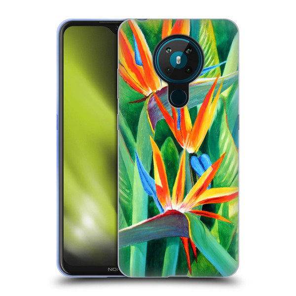 Graeme Stevenson Assorted Designs Birds Of Paradise Soft Gel Case for Nokia 5.3