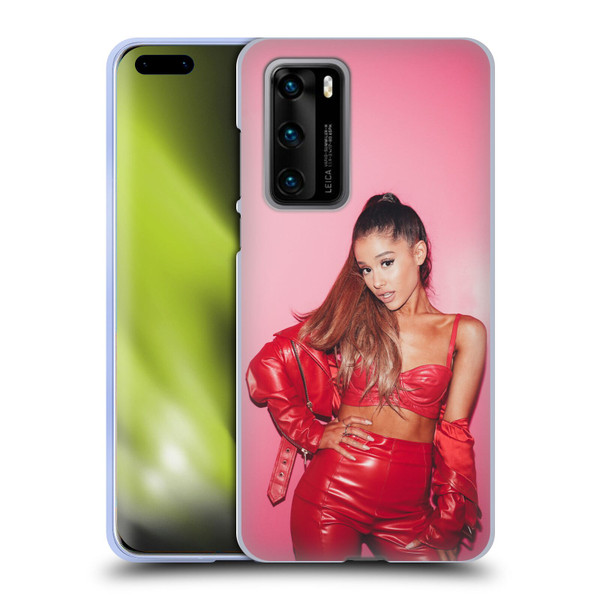 Ariana Grande Dangerous Woman Red Leather Soft Gel Case for Huawei P40 5G