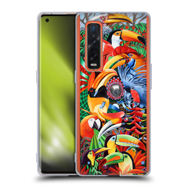 Graeme Stevenson Assorted Designs Birds 2 Soft Gel Case for OPPO Find X2 Pro 5G