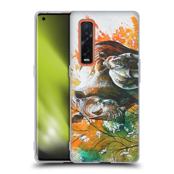 Graeme Stevenson Assorted Designs Rhino Soft Gel Case for OPPO Find X2 Pro 5G