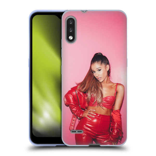 Ariana Grande Dangerous Woman Red Leather Soft Gel Case for LG K22