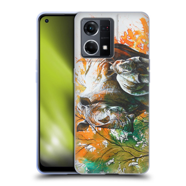 Graeme Stevenson Assorted Designs Rhino Soft Gel Case for OPPO Reno8 4G