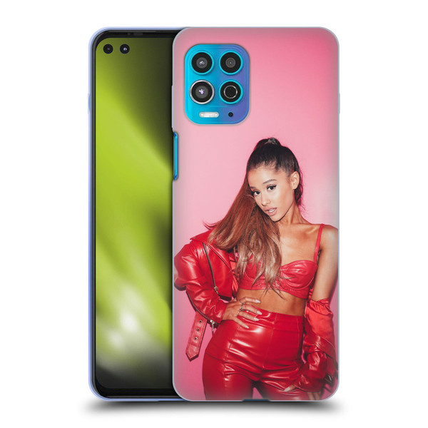 Ariana Grande Dangerous Woman Red Leather Soft Gel Case for Motorola Moto G100