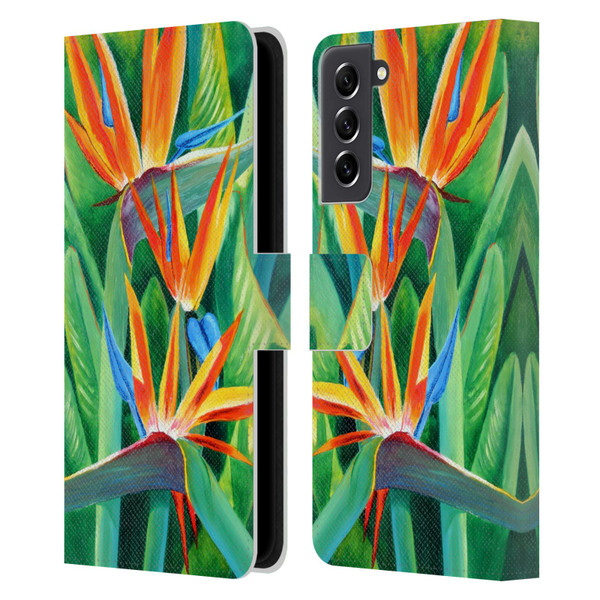Graeme Stevenson Assorted Designs Birds Of Paradise Leather Book Wallet Case Cover For Samsung Galaxy S21 FE 5G