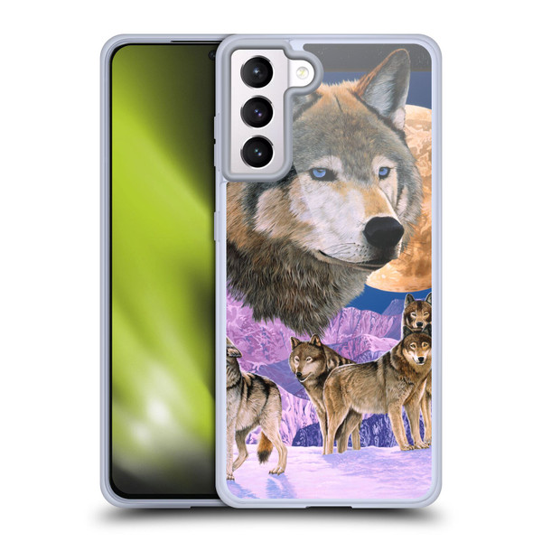 Graeme Stevenson Assorted Designs Wolves Soft Gel Case for Samsung Galaxy S21+ 5G
