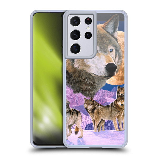 Graeme Stevenson Assorted Designs Wolves Soft Gel Case for Samsung Galaxy S21 Ultra 5G