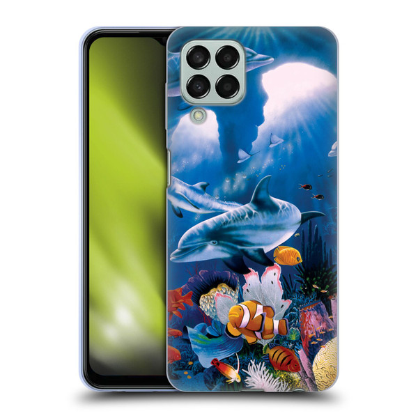 Graeme Stevenson Assorted Designs Dolphins Soft Gel Case for Samsung Galaxy M33 (2022)