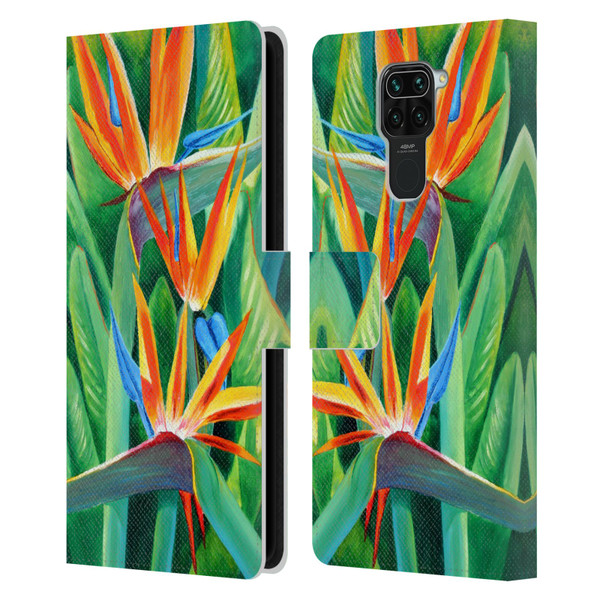 Graeme Stevenson Assorted Designs Birds Of Paradise Leather Book Wallet Case Cover For Xiaomi Redmi Note 9 / Redmi 10X 4G