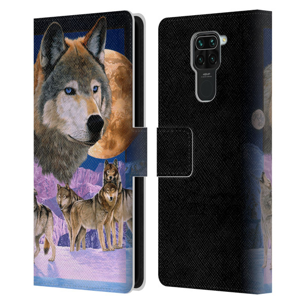 Graeme Stevenson Assorted Designs Wolves Leather Book Wallet Case Cover For Xiaomi Redmi Note 9 / Redmi 10X 4G