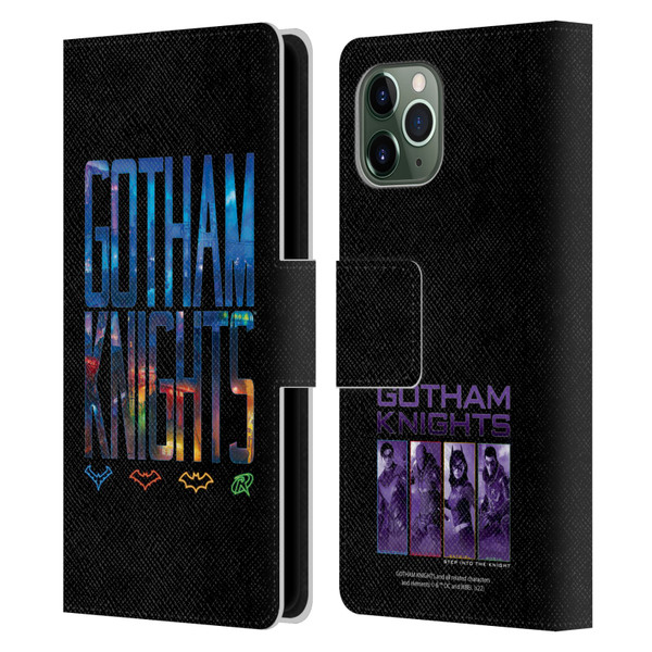 Gotham Knights Character Art Logo Leather Book Wallet Case Cover For Apple iPhone 11 Pro