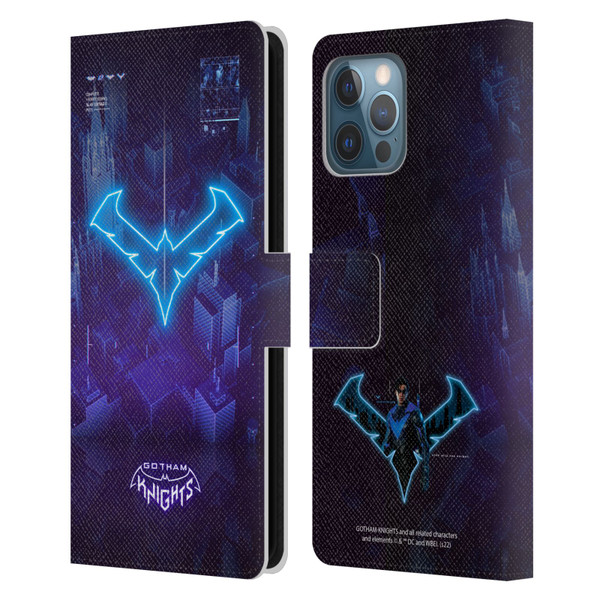 Gotham Knights Character Art Nightwing Leather Book Wallet Case Cover For Apple iPhone 12 Pro Max
