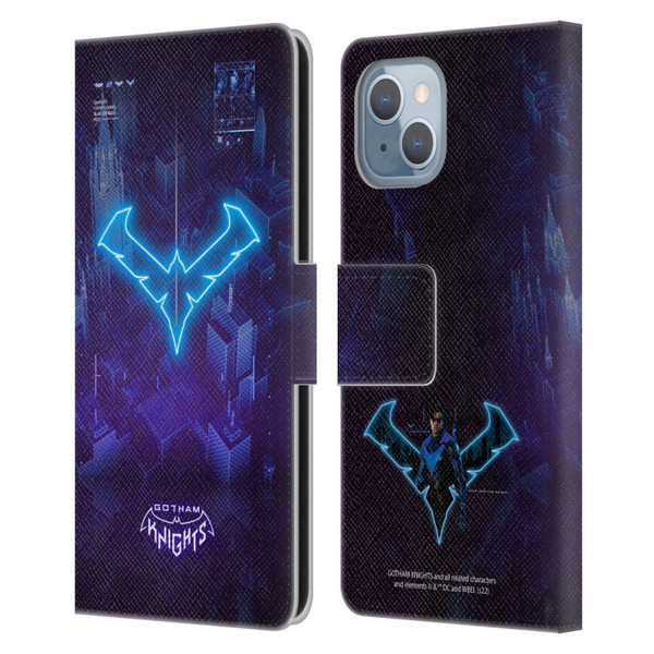 Gotham Knights Character Art Nightwing Leather Book Wallet Case Cover For Apple iPhone 14