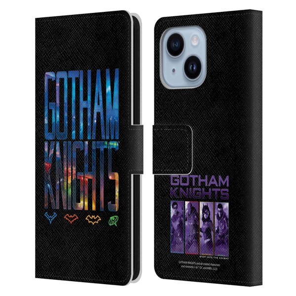 Gotham Knights Character Art Logo Leather Book Wallet Case Cover For Apple iPhone 14 Plus