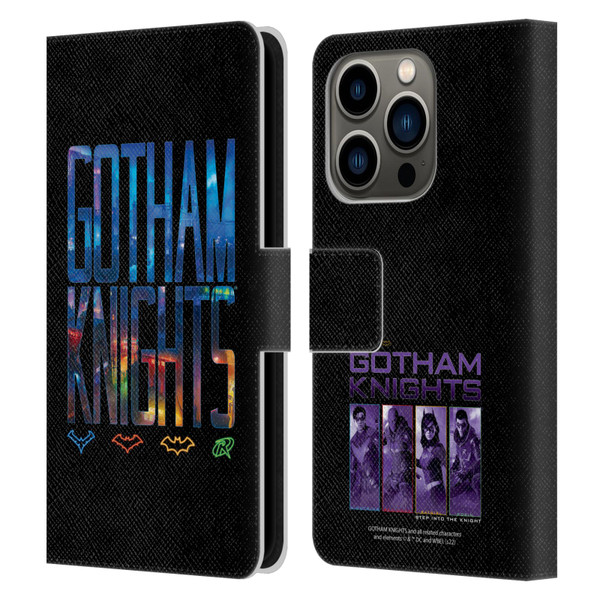 Gotham Knights Character Art Logo Leather Book Wallet Case Cover For Apple iPhone 14 Pro