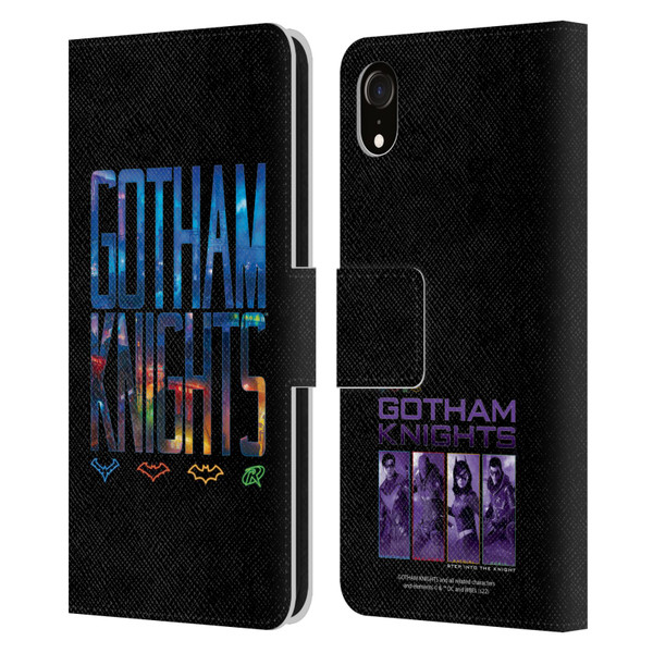 Gotham Knights Character Art Logo Leather Book Wallet Case Cover For Apple iPhone XR