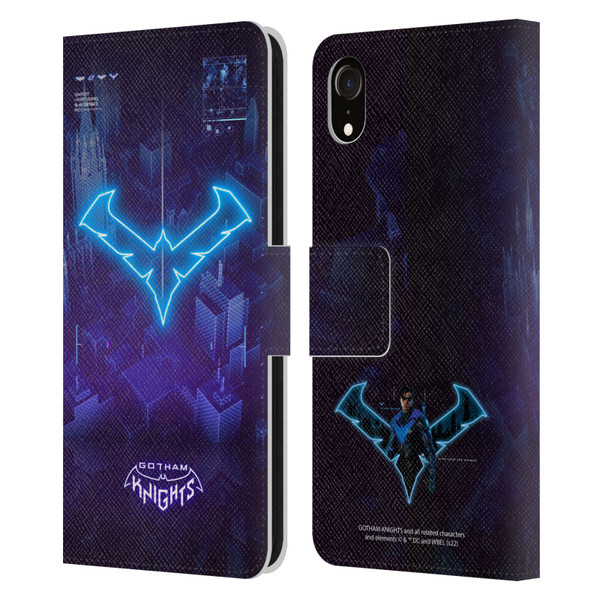 Gotham Knights Character Art Nightwing Leather Book Wallet Case Cover For Apple iPhone XR