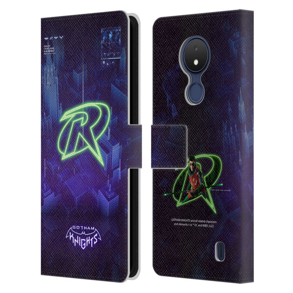 Gotham Knights Character Art Robin Leather Book Wallet Case Cover For Nokia C21
