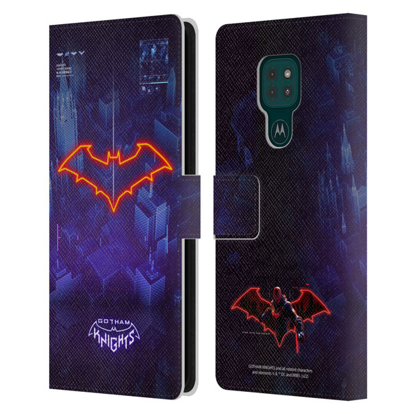 Gotham Knights Character Art Red Hood Leather Book Wallet Case Cover For Motorola Moto G9 Play