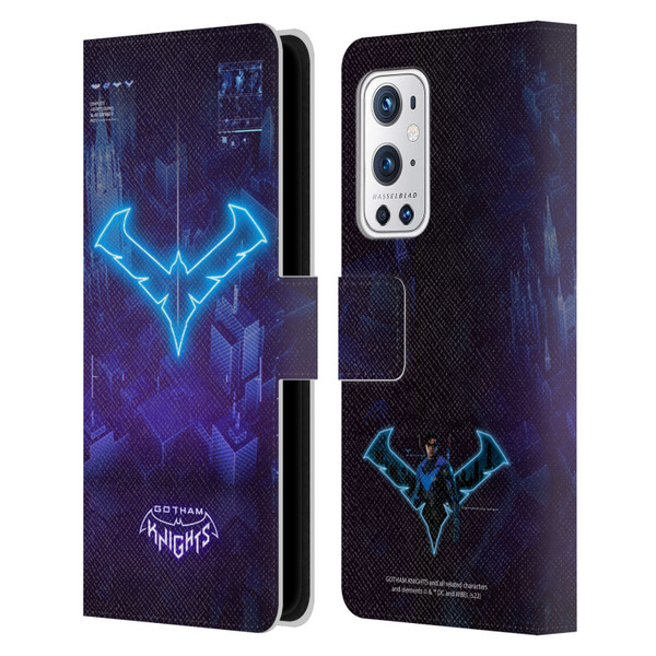Gotham Knights Character Art Nightwing Leather Book Wallet Case Cover For OnePlus 9 Pro