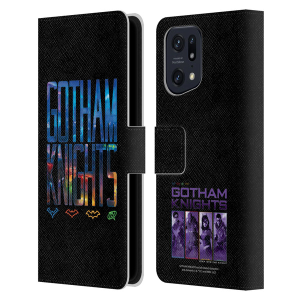 Gotham Knights Character Art Logo Leather Book Wallet Case Cover For OPPO Find X5