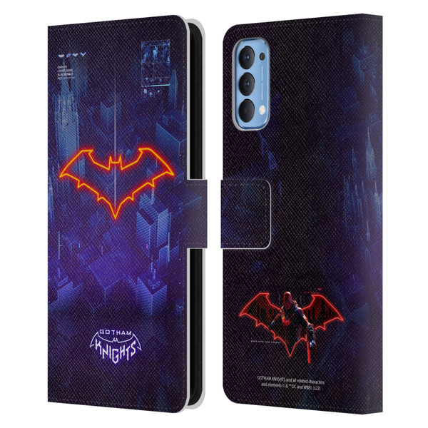 Gotham Knights Character Art Red Hood Leather Book Wallet Case Cover For OPPO Reno 4 5G