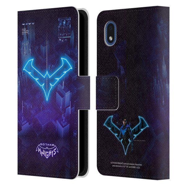 Gotham Knights Character Art Nightwing Leather Book Wallet Case Cover For Samsung Galaxy A01 Core (2020)