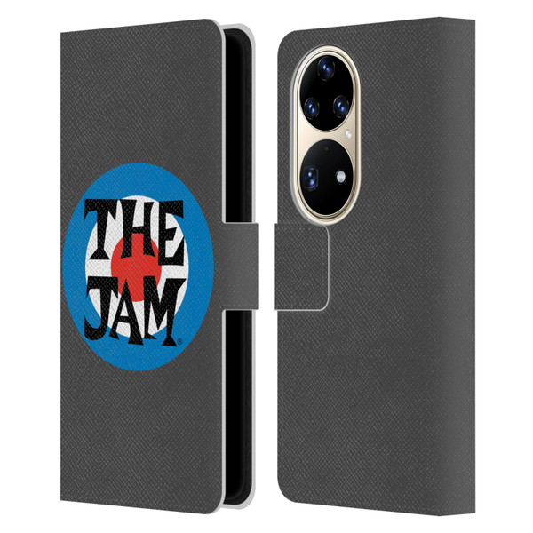 The Jam Key Art Target Logo Leather Book Wallet Case Cover For Huawei P50 Pro