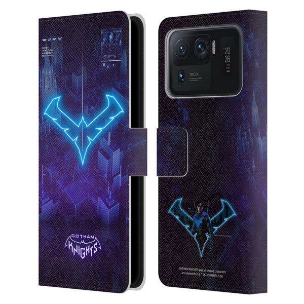 Gotham Knights Character Art Nightwing Leather Book Wallet Case Cover For Xiaomi Mi 11 Ultra