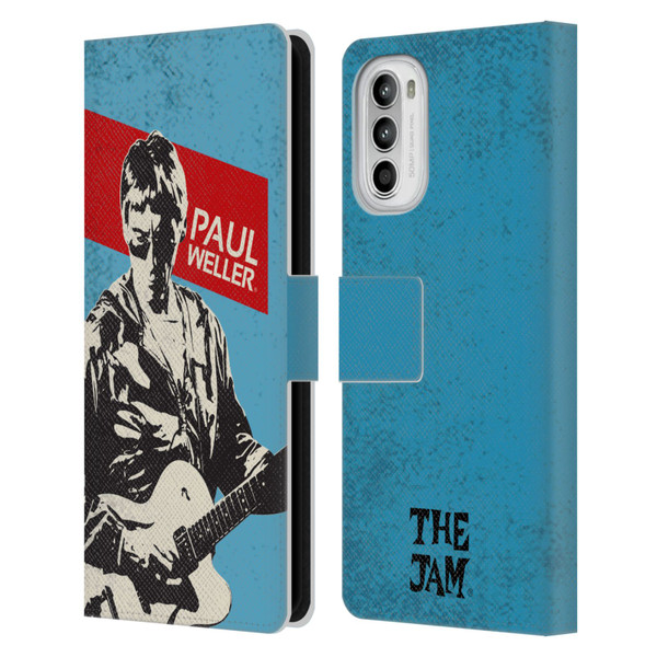 The Jam Key Art Paul Weller Leather Book Wallet Case Cover For Motorola Moto G52