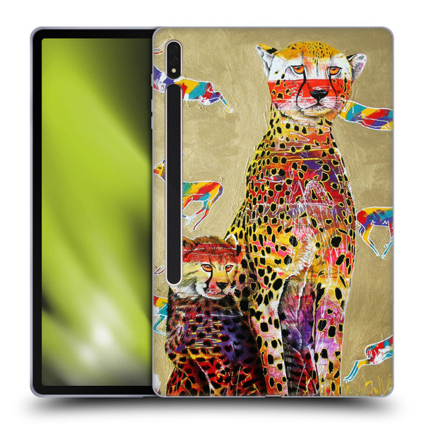 Graeme Stevenson Colourful Wildlife Cheetah Soft Gel Case for Samsung Galaxy Tab S8 Plus