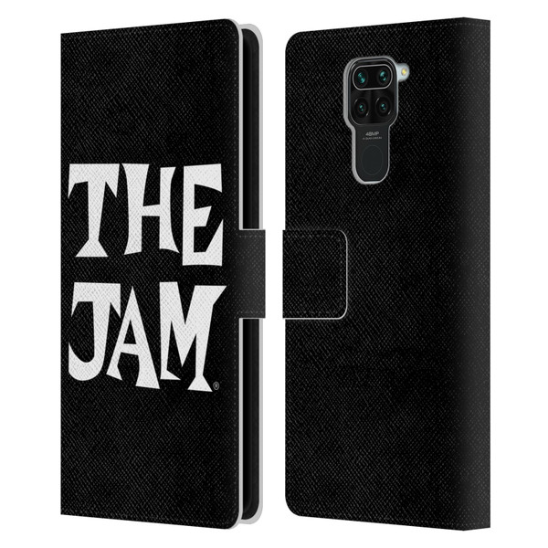 The Jam Key Art Black White Logo Leather Book Wallet Case Cover For Xiaomi Redmi Note 9 / Redmi 10X 4G