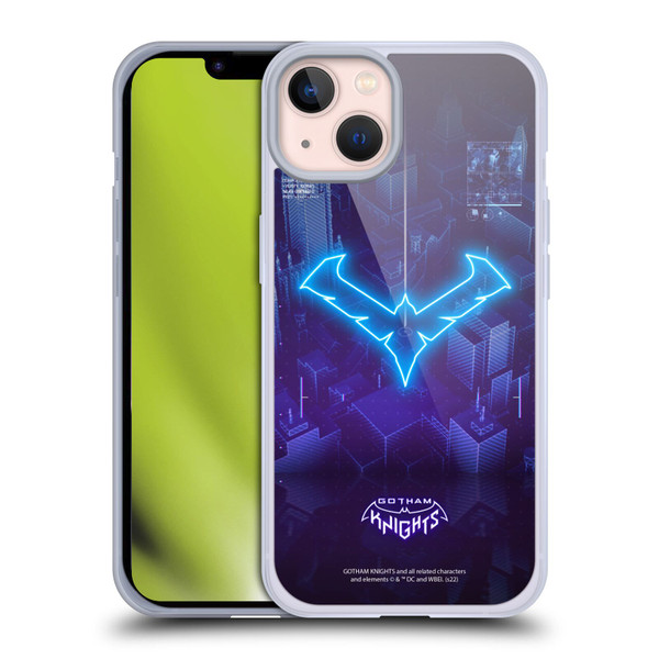 Gotham Knights Character Art Nightwing Soft Gel Case for Apple iPhone 13