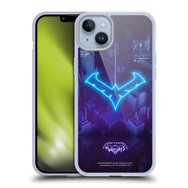 Gotham Knights Character Art Nightwing Soft Gel Case for Apple iPhone 14 Plus