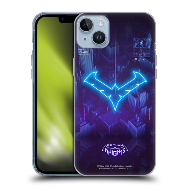 Gotham Knights Character Art Nightwing Soft Gel Case for Apple iPhone 14 Plus