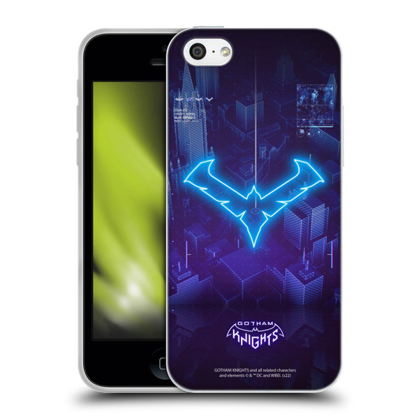 Gotham Knights Character Art Nightwing Soft Gel Case for Apple iPhone 5c