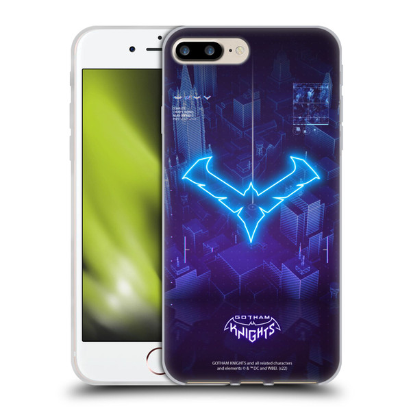 Gotham Knights Character Art Nightwing Soft Gel Case for Apple iPhone 7 Plus / iPhone 8 Plus