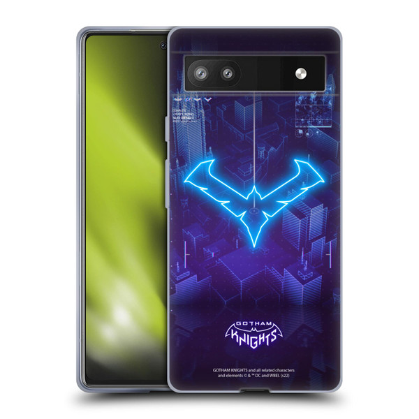 Gotham Knights Character Art Nightwing Soft Gel Case for Google Pixel 6a