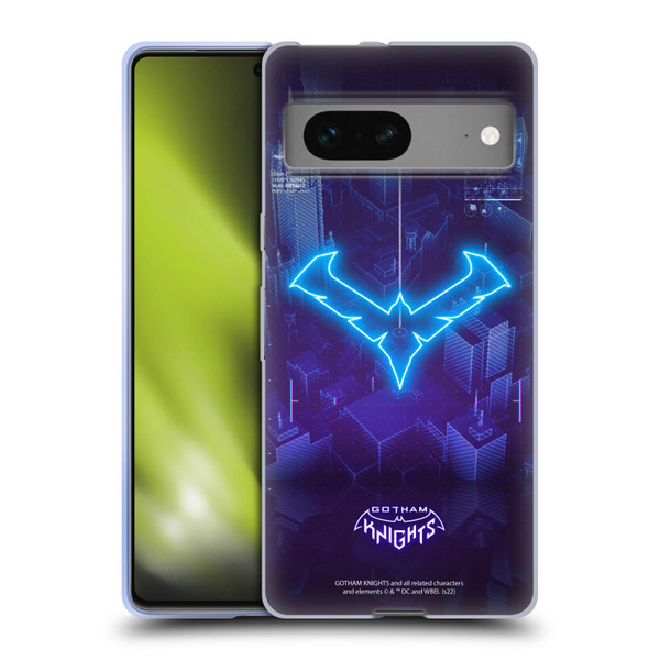 Gotham Knights Character Art Nightwing Soft Gel Case for Google Pixel 7