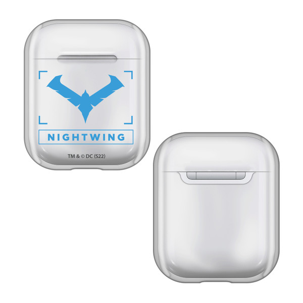 Gotham Knights Icons Nightwing Clear Hard Crystal Cover Case for Apple AirPods 1 1st Gen / 2 2nd Gen Charging Case