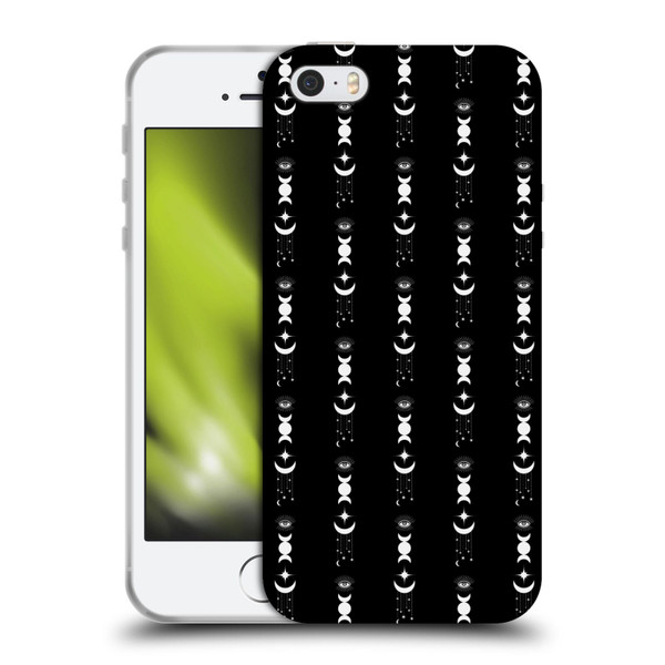 Haroulita Celestial Black And White Moon Soft Gel Case for Apple iPhone 5 / 5s / iPhone SE 2016
