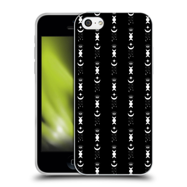 Haroulita Celestial Black And White Moon Soft Gel Case for Apple iPhone 5c