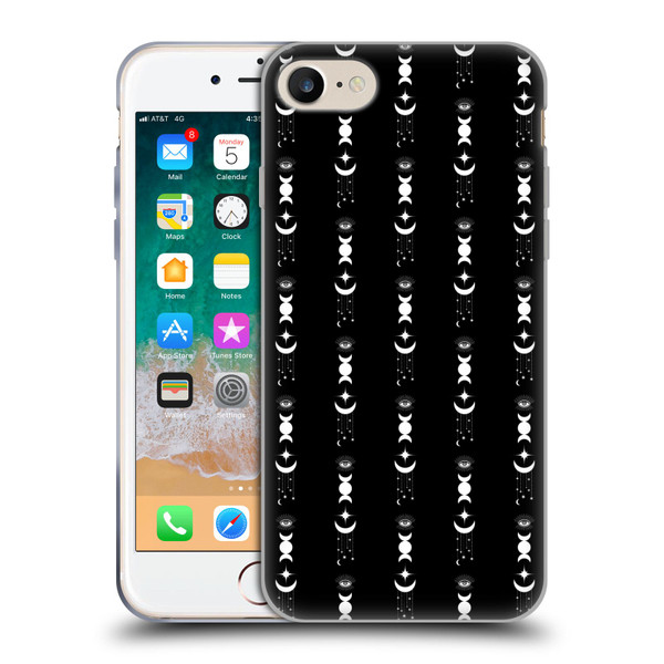Haroulita Celestial Black And White Moon Soft Gel Case for Apple iPhone 7 / 8 / SE 2020 & 2022